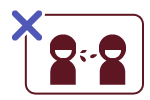 風通しのよくない場所での会話はさける